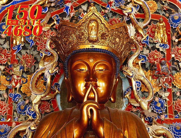 古刹仙佛-镀金的佛像