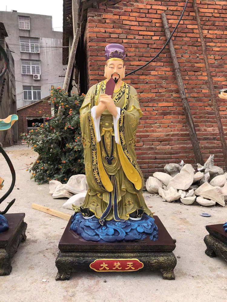 玻璃钢大梵天彩绘雕塑像