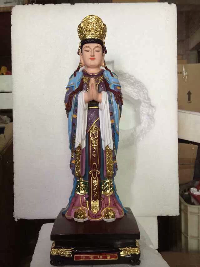 玻璃钢彩绘诸天菩萨雕像