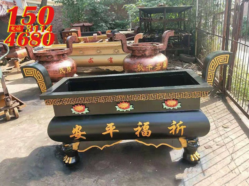 纯铜铸造寺庙大门祈福香炉鼎