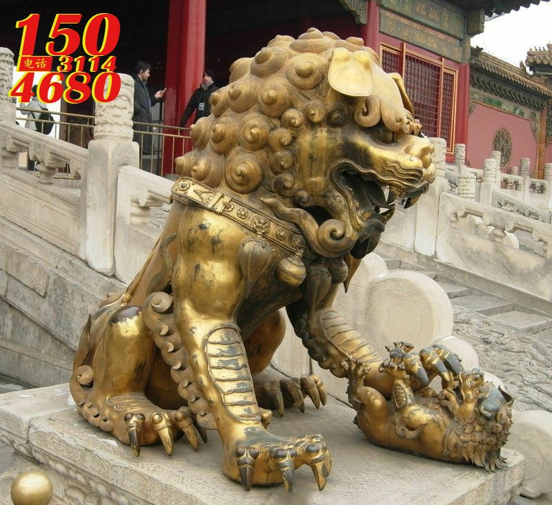 故宫铜狮子，支持按需定制颜色尺寸等