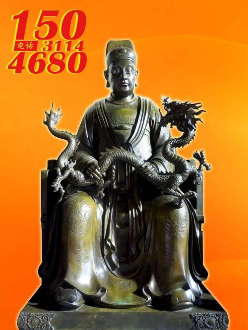 铸铜汪文大将军雕塑