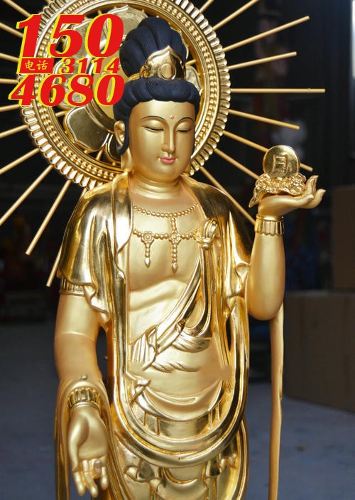 月光菩萨铸铜雕塑