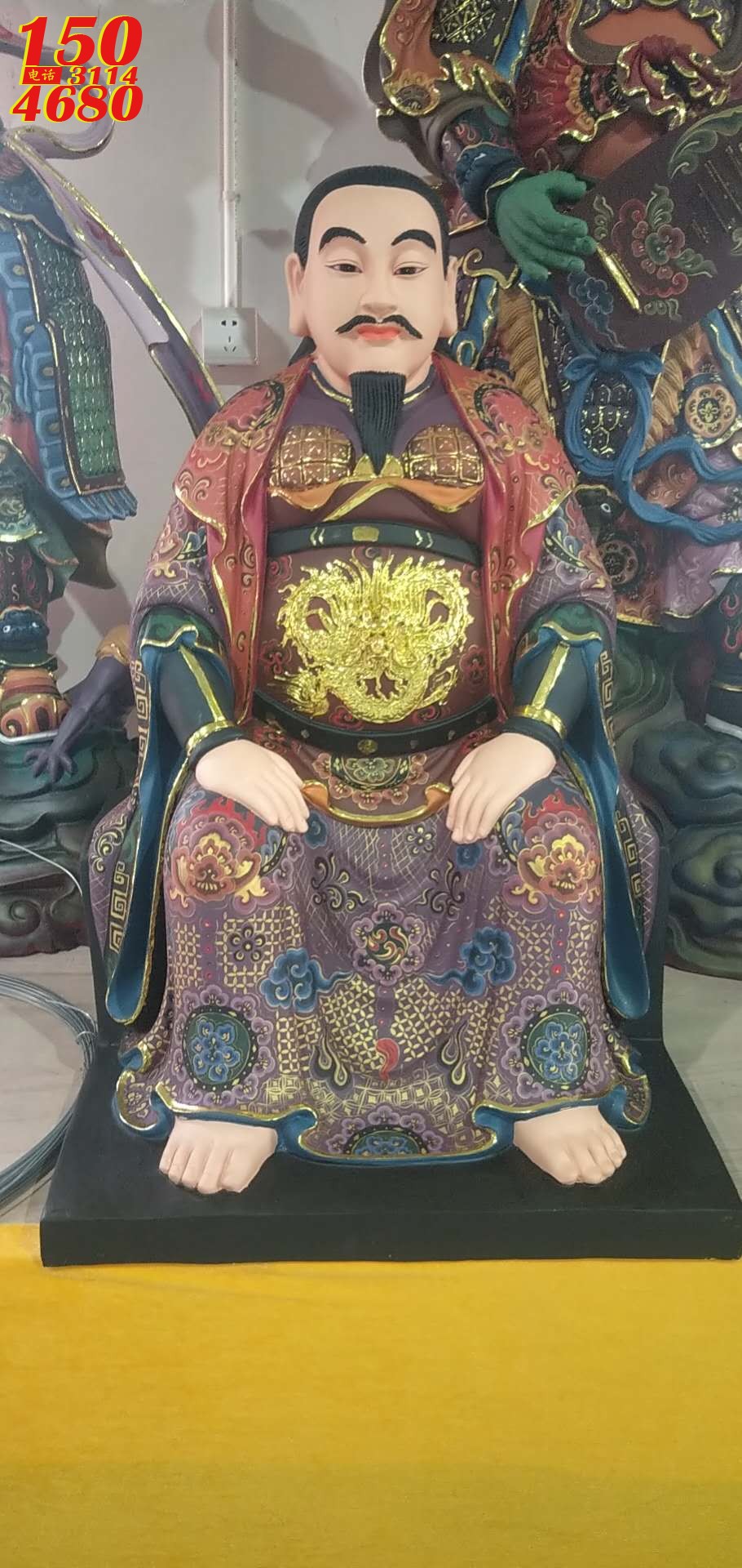 纯铜铸造真武大帝神像